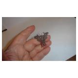 Signed 925 Ornate Butterfly Brooch Pin
