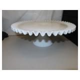 Vintage Fenton Hobnail Cake Stand = 12&3/4" x