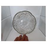 Beautiful Vintage Cut Crystal Bowl =8&1/8'x8&3/8'