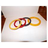 4 Vintage Bakelite Bangle Bracelets
