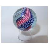 Antique Germany 1&3/4" - Red - White & Blue Swirl