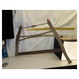 NO SHIPPING - Antique Buck Saw = 34&1/2" x 17&1/2"