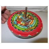 Vintage Pressed Steel Spinning Top = Made in USA