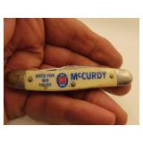 McCurdy Seed Advertising Pocket Knife = 3&1/4"