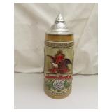 Vintage Budweiser King of Beers Stein = 9&1/2'