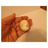 Antique Ornate Cameo on Gold Filled Chain
