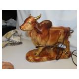 Mid-Century Bull TV Lamp (working) 12&1/2"x10&1/4"