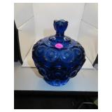 Vintage Cobalt Blue Moon & Stars Medium Compote