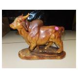 Mid-Century Bull TV Lamp (working) 12&1/2'x10&1/4'