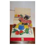 Vintage Black Americana Kitchen Towel with