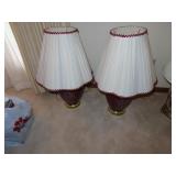 Pickup in Blue Hill 09/12 - Pair of Burgundy Lamps
