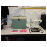 Vintage 1968 White Singer FeatherWeight 221K