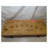 Antique Deluxe American Tool Chest with Wooden