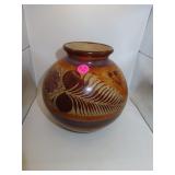 Vintage Pottery Vase = 7&1/2" x 7"