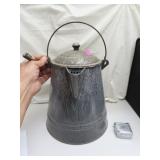 Large Graniteware Cowboy Coffee Pot = 12" x
