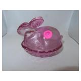 Vintage Purple Rabbit on Nest = 5" x 4"