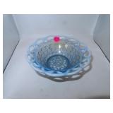 Vintage Opalescent Blue Bowl = 6&1/4" x 2&1/4"