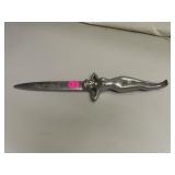 1945 Italy WWII Trench Art Nude Lady Dagger =