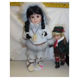 Eskimo Doll = 17" & Other = 12"