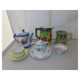 8 Pc Assortment Antique Porcelain = Germany -