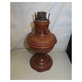 Antique 1893 Naugatuck Ornate Oil Lamp = 12'