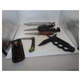 5 Knives - 3 = Fixed Blade & 2 = Folding