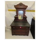 Dated 1883 Antique Child Size Wood Chest of