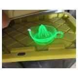 Vintage Green Depression Glass Juicer (1 edge