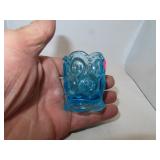 Vintage Blue Moon & Stars Toothpick Holder =