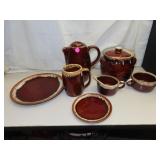 Vintage 7Piece Brown Drip Glaze Coffee Pot- Cookie