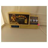 Vintage 1981 Camel Lights Lighted Clock