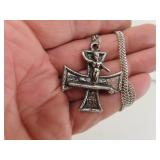 Vintage Maltese Surfers Cross Necklace