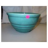 Vintage Turquoise Blue Mixing Bowl (age crazing) =
