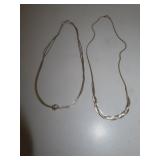 2 (925) Silver Necklaces