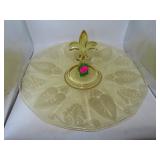 Vintage Fostoria Trojan Yellow Topaz Tray with