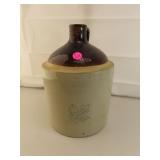 Antique Western Stoneware 1 Gallon Shoulder Jug =