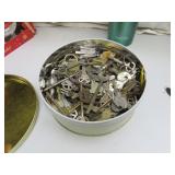 Vintage Tin FULL of Keys = Car - Skeleton Door