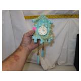 Vintage Ceramic Cuckoo Clock Wall Pocket = 11' x