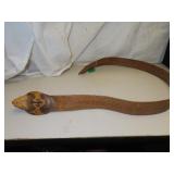 Vintage Cobra Leather Belt = 41' end to end