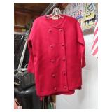 Vintage (Made in Italy) Red Skirt & Top Suit =100%