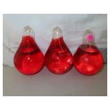 NO SHIPPING -3 Vintage Glass Fire Grenades