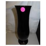 Vintage Black Amethyst Vase = 11&1/4' tall