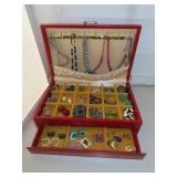 Jewelry Box with Necklaces - Clip Earrings & more