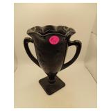 Vintage Black Amethyst Vase = 7' - small chip