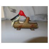 Vintage Wood Pecker Toothpick Holder