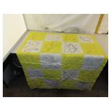 Antique Hand Sewn Baby Quilt = 38&1/2" x 29"