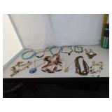 Quart Bag with Necklaces (some signed)