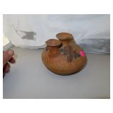 Vintage Sand Art South Western Double Vase Signed