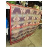Vintage Native American Indian Woven Wool Blanket