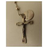 Vintage Crucifix Pendant Dated 5-26-57 with Name
